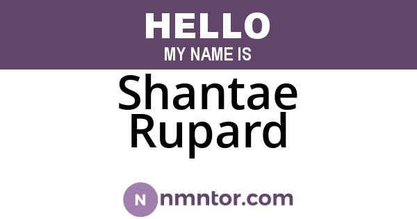 Shantae Rupard