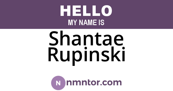 Shantae Rupinski