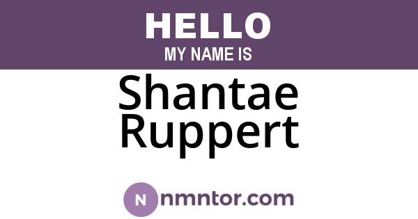 Shantae Ruppert