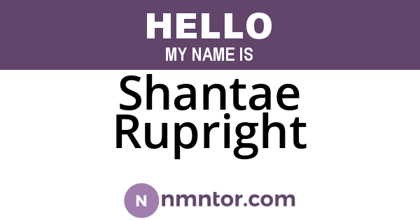 Shantae Rupright
