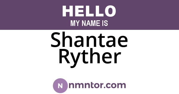 Shantae Ryther
