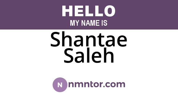 Shantae Saleh