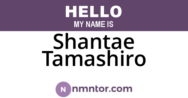 Shantae Tamashiro