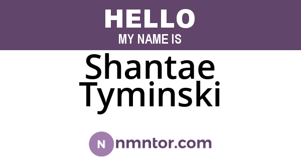 Shantae Tyminski