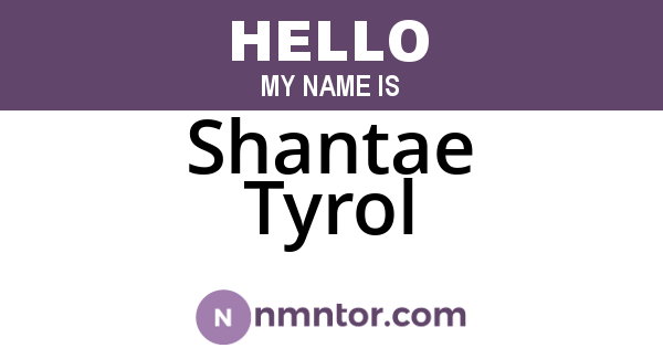 Shantae Tyrol