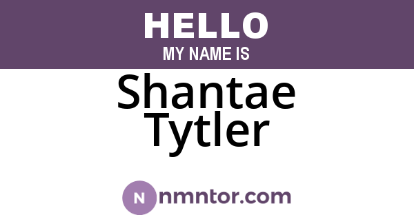 Shantae Tytler