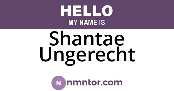 Shantae Ungerecht