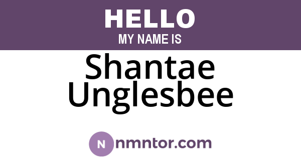 Shantae Unglesbee