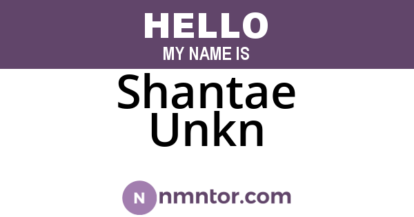 Shantae Unkn