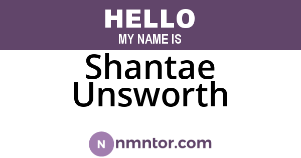Shantae Unsworth