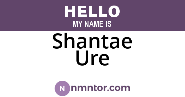 Shantae Ure