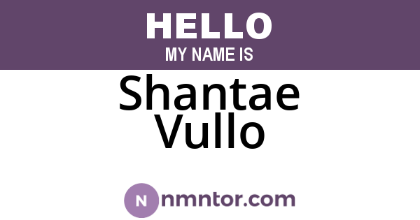Shantae Vullo
