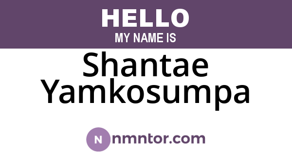Shantae Yamkosumpa