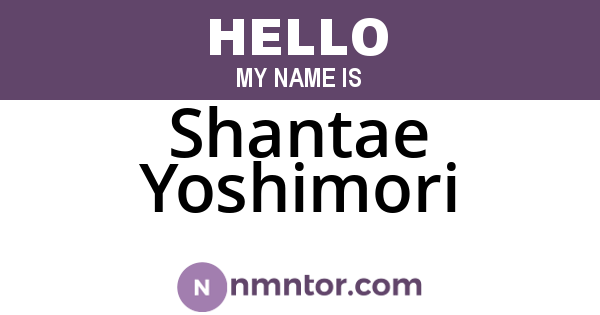 Shantae Yoshimori