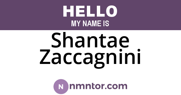 Shantae Zaccagnini