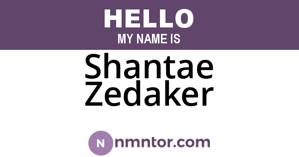 Shantae Zedaker