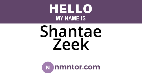 Shantae Zeek