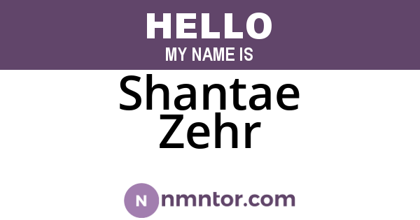 Shantae Zehr