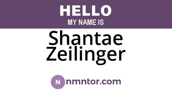 Shantae Zeilinger