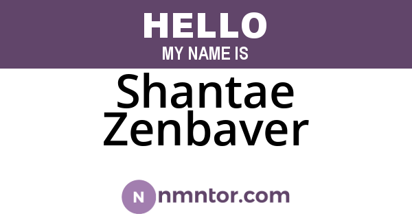 Shantae Zenbaver