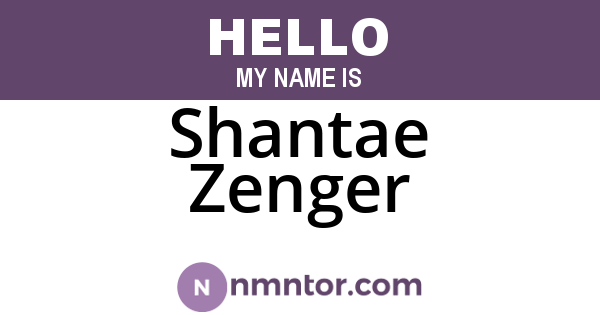 Shantae Zenger
