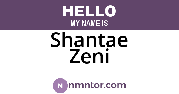 Shantae Zeni