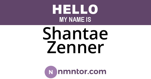 Shantae Zenner