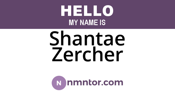 Shantae Zercher