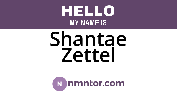 Shantae Zettel