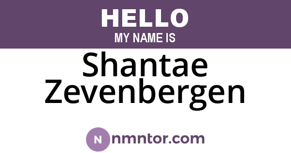 Shantae Zevenbergen