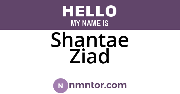 Shantae Ziad