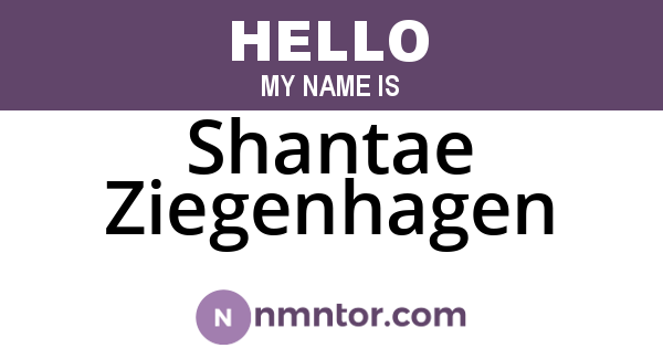 Shantae Ziegenhagen