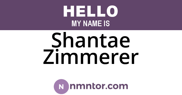 Shantae Zimmerer