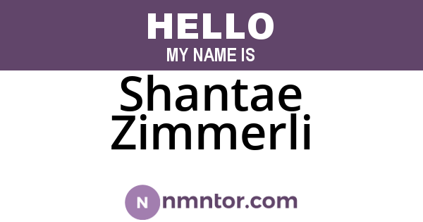 Shantae Zimmerli