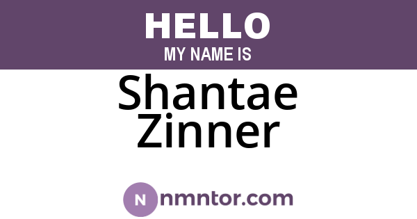 Shantae Zinner