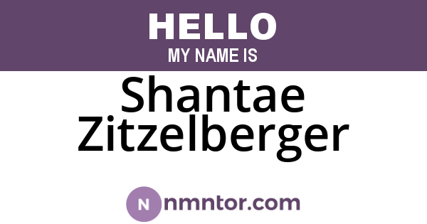 Shantae Zitzelberger