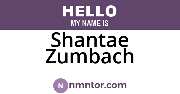 Shantae Zumbach