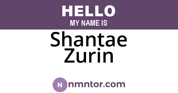 Shantae Zurin