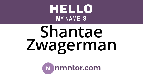 Shantae Zwagerman