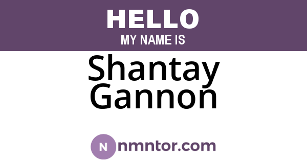 Shantay Gannon