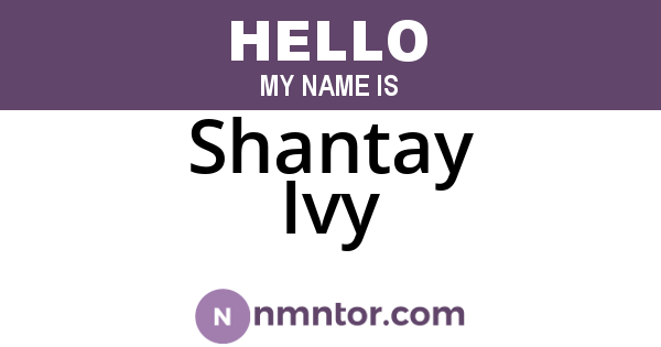 Shantay Ivy