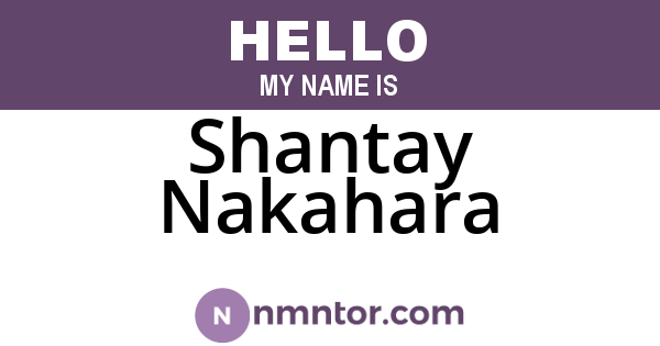 Shantay Nakahara
