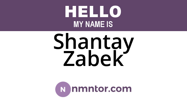 Shantay Zabek