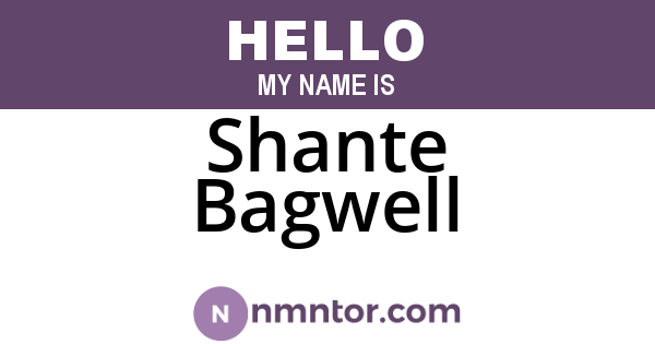 Shante Bagwell