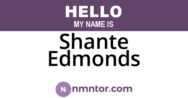 Shante Edmonds