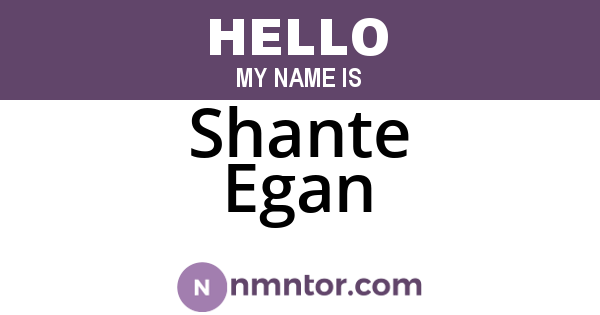 Shante Egan