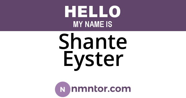 Shante Eyster