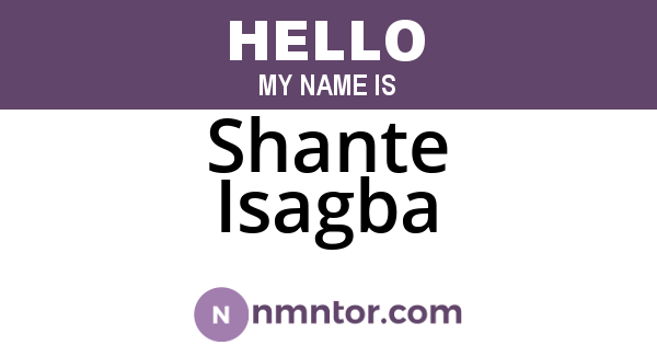 Shante Isagba