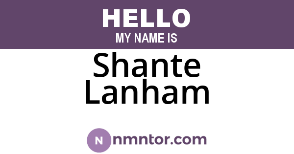 Shante Lanham