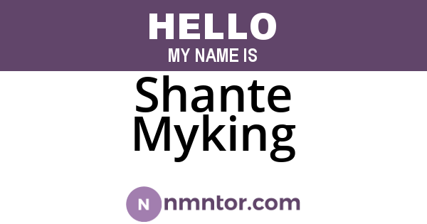 Shante Myking